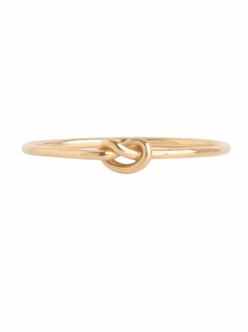NWT Local Eclectic Solid Gold Simple Knot Ring 10k